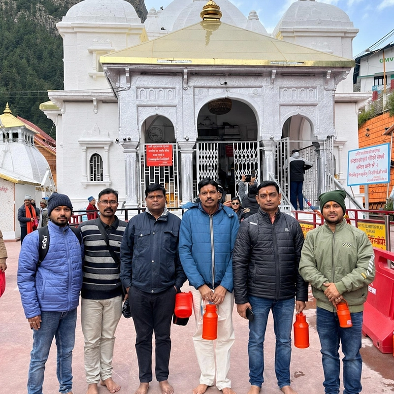Sacred Gangotri Dham temple in the Uttarakhand Himalayas