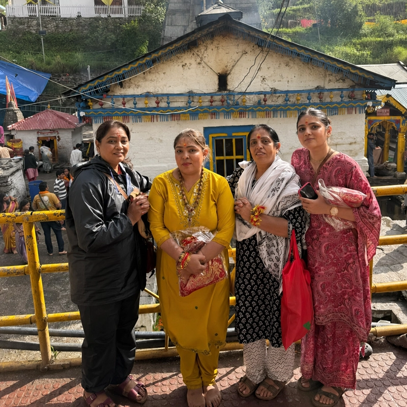 Sisters creating memories during their Char Dham Yatra