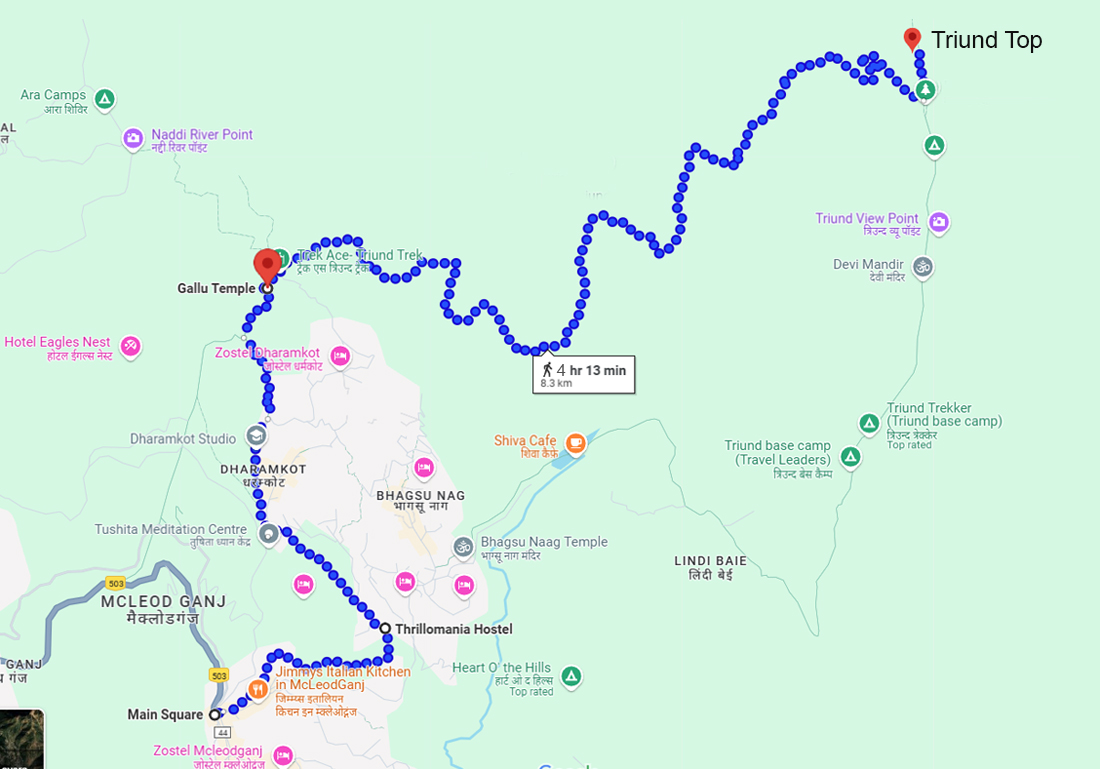 Triund Trek Starting Point