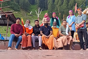 with locals